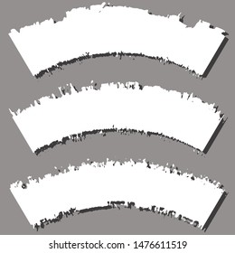 Collection of banners comics. Grunge style templates