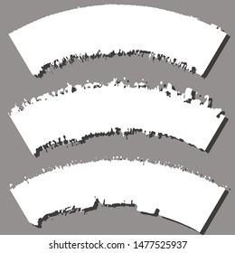 Collection of banners comics. Grunge style templates