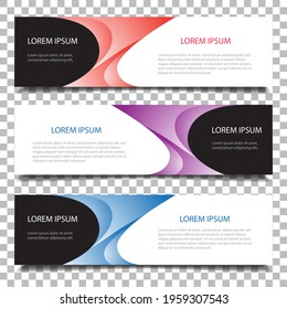 Collection of banners for design on transparent background. Sale label message for advertising. Set of vector illustration