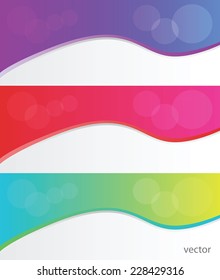 Collection banners modern wave design- vector illustration