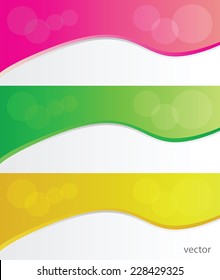 Collection banners modern wave design- vector illustration