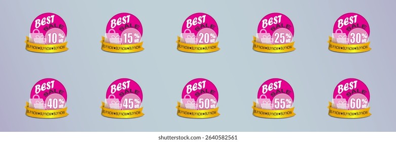 Collection of banners for sales with discounts.