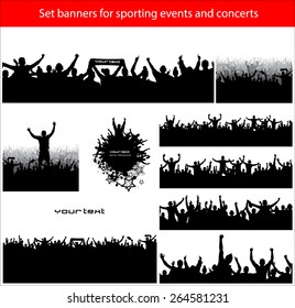 Collection banners for sporting events and concerts