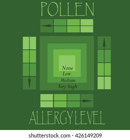 Collection of banners  in spring and summer time. Pollens design elements isolated vector illustration