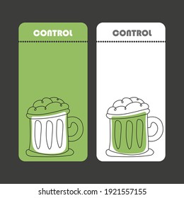 Collection of banners for St. Patrick Day. Simple ticket design. Flyers can be used for advertising, party. Green and white colors