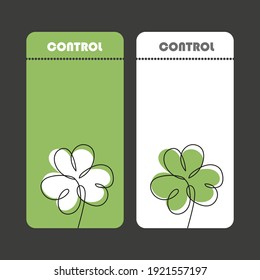 Collection of banners for St. Patrick Day. Simple ticket design. Flyers can be used for advertising, party. Green and white colors