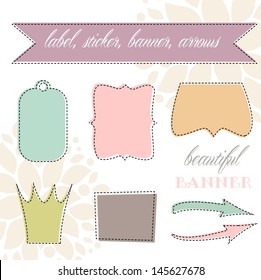 collection of banners vector