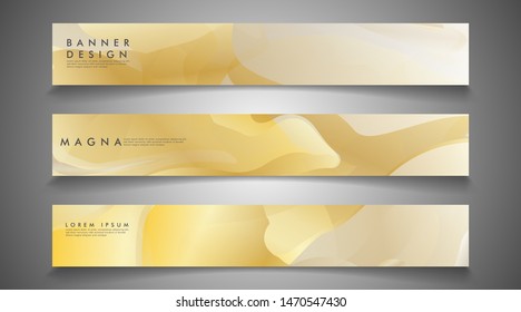 collection of banners, vector backgrounds with wavy gold colored patterns. suitable for ad background etc.