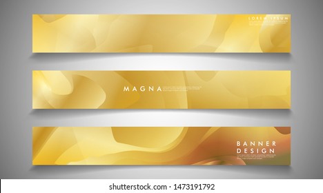 collection of banners, vector backgrounds with wavy gold colored patterns. suitable for ad background etc.