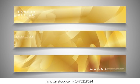 collection of banners, vector backgrounds with wavy gold colored patterns. suitable for ad background etc.