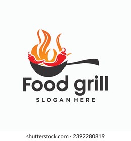 collection of barbecue restaurant logos Hot Girl Logo spicy food vector