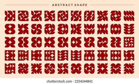 Collection of basic pattern design template. Abstract basic pattern design. 