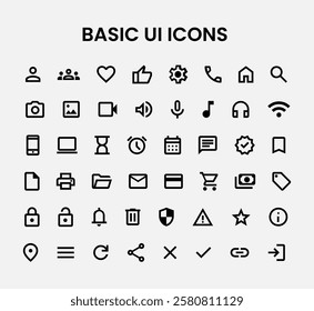 Collection of basic ui icon