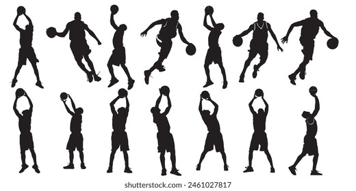 Collection of Basket ball player silhouette