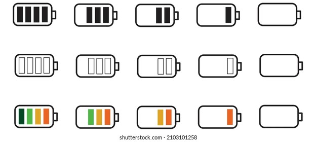 Collection Of Battery Level Indicator Clipart