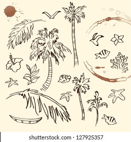 Collection of Beach Doodles