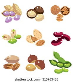 Collection of Beans vector