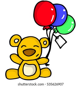 Collection of bear with balloon