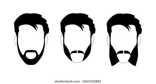 Collection of beards, man's beard, men's fashion, illustration