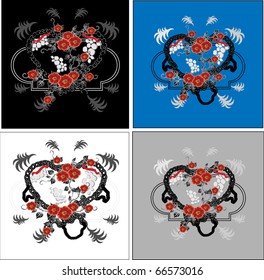 Collection of beautiful applications on clothes the vector can be made a choice