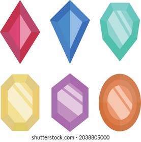 Collection of beautiful gemstone icon. Graphic design of shiny jewel illustration vector icon.