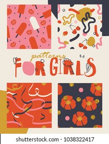 Collection of beautiful girlie patterns.