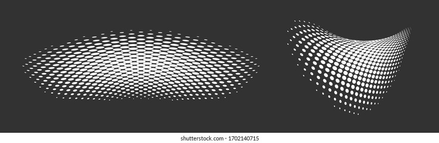 Sammlung von schönen Halftonen. Vektorillustration, abstrakt.