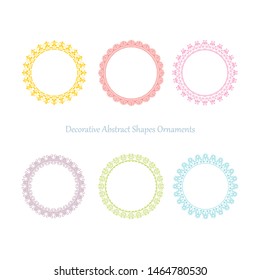 collection of beautiful round decoration ornaments
