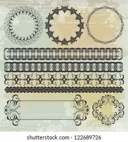 collection of beautiful royal wedding pattern decoration