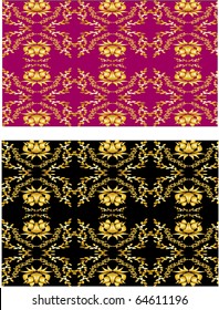 Collection a beautiful seamless pattern Damask, it is possible to fill any any contour