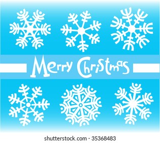 collection of beautiful snowflakes