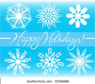 collection of beautiful snowflakes