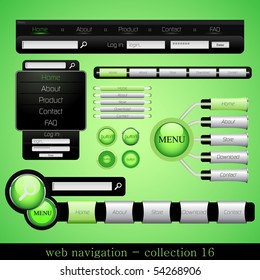 Collection of beautiful web navigations and search forms.
