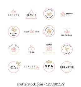 Collection of beauty and spa logos