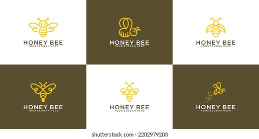 collection of bee, beetle, honeybee vector icons