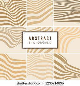 Collection of beige abstract background vectors