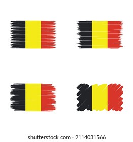 Collection of Belgium flag brush