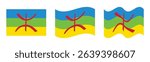 Collection of Berber flags in flat design style