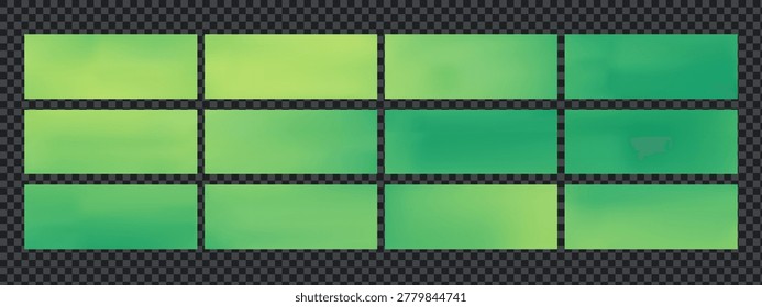 Collection of bg abstract spring gradient green background designs with flowing light waves, soft blur, and organic depth. Great for nature-inspired branding, templates, and elegant bg, spring visuals