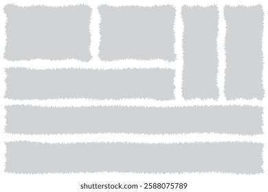 Collection of a big set of white torn paper sheets with isolated realistic shadow effect, collection of ripped paper strip element set. Clipart ripped paper set design eps 10