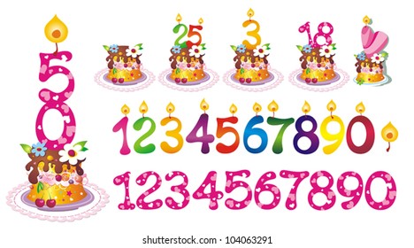Collection of birthday cakes