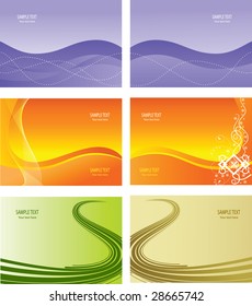 Collection of bisness cards. Vector illustration