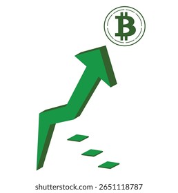 collection of bitcoin stock vector designs rising very suitable for visual needs. visit my account there are still many interesting designs