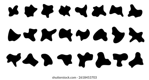 Coleção de formas fluidas abstratas pretas