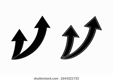 A collection of black arrow vector silhouettes on a white background, ideal for web design, direction signs, navigation icons, business infographics, and creative graphic elements.
