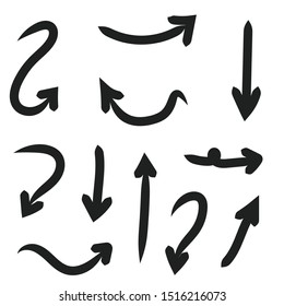 Collection Of Black Arrows Vector