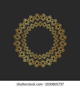 Collection of black backgrounds and golden geometric elements. Set of labels, icons, logos and seamless patterns. Templates with luxury foil for packaging