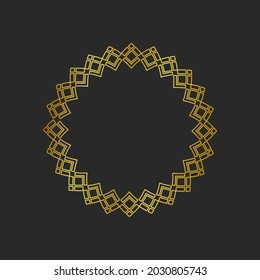 Collection of black backgrounds and golden geometric elements. Set of labels, icons, logos and seamless patterns. Templates with luxury foil for packaging