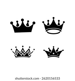 Collection of Black Crown Silhouettes