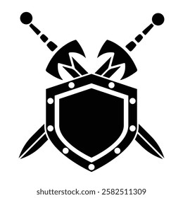 collection black fill Shield Line Icons design